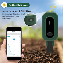 Tuya Zigbee Wireless Soil Moisture Meter Intelligent Temperature Humidity Sunlight Tester Soli Analyzer Gardening Tool
