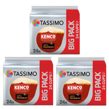 Tassimo Kenco Colombian Coffee Pods x24 (Pack of 3, Total 72 Pods)