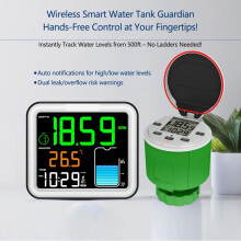 Ultrasonic Level Gauge Wireless LCD Display IP68 Water Tank Liquid Meter Solar Powered 150m Remote Monitoring AU Plug
