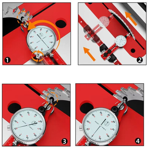 Table Saw Alignment Gauge Calibrator Dial Indicator Thin Rip Jig Woodworking Table Saw Jig Guide 2