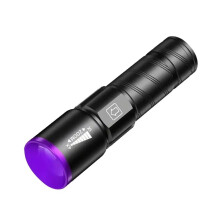395nm Led UV Flashlight Zoomable USB Rechargeable UV Torch Black Light for Nail Gel Reptile Tracing Pet Urine Detection