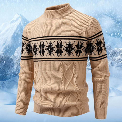 Hässliche Weihnachtspullover für Herren, Winterpullover aus Jacquard-Strick, lässiger Langarmpullover, weich, bequem, warm, modische 1