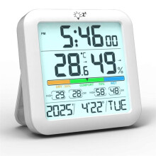 Termometro per Interni, Temperatura Ambiente, Igrometro per La Casa, Misuratore di Umidità, Preciso con Calibrazione, Indicatore di Comfort 'Aria