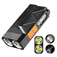 LED Rechargeable Flashlight Portable Torch Light with Magnetic 1500 Lumens Powerful Lantern for Outdoor Camping Lighting