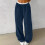 Damen-Winter-Freizeithose, einfarbig, flauschig gefüttert 2