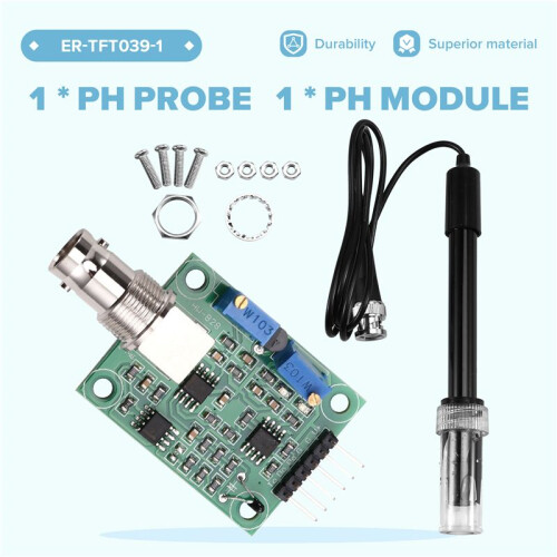 PH Charging Free Electrode Probe PH Value Test PH Sensor Monitoring Module PH0-14 1