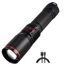 30W High Bright LED Flashlight High Power Type C Rechargeable Zoom Torch Camping Outdoor Fishing Walking Lighting Lamp