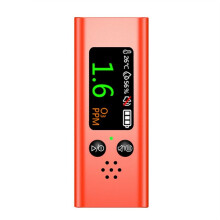 Ozone Detector 3-in-1 Portable O3 /Temperature/Humidity Tester Air Quality Household O3 Monitor USB Charging Orange