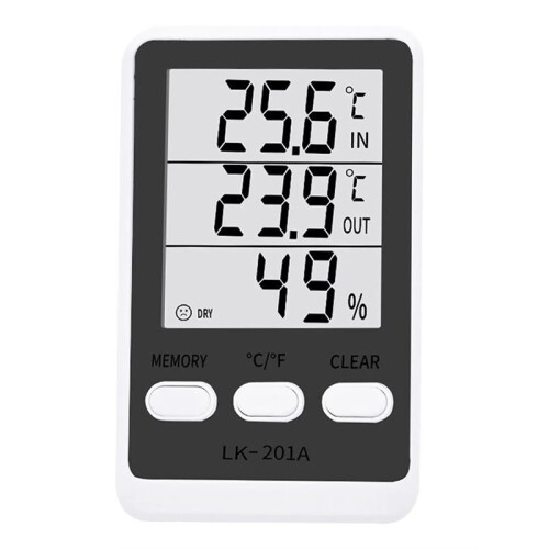 Vriezertemperatuurmeter Buitentemperatuurmeter Hygrometer Waterdichte Aquariumhygrometer