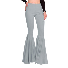 Yoga broek met wijde pijpen voor dames, sportieve trainingsbroek met hoge taille, effen kleur, slim fit, stretch, casual broek met wijde pijpen,