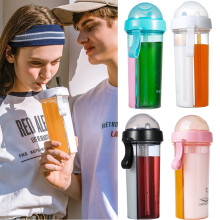 Ludlz Draagbare 2-in-1 lekvrije beker met dubbel rietje – Dubbelzijdige, dubbellaagse waterfles voor kinderen en stellen, compatibel met standaard