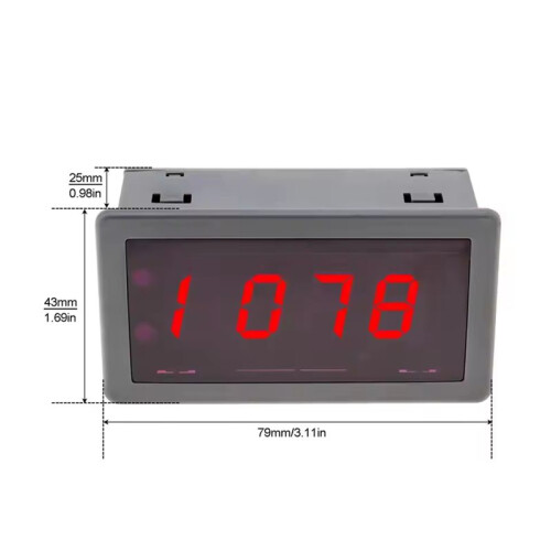 Varvtalsmätare med 4 Digitala LED-Displayer för Motor med Hög Precision och Hall-Närhetssensor 1