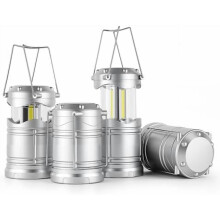 Lot de 4 lanternes de camping LED, lampe suspendue pliable et portable à piles, compatible avec les kits de survie d'urgence