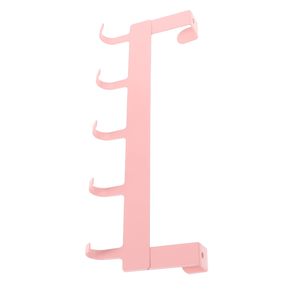 5Pcs Back Of Door Hooks Pink Iron For Hanging Storage In Bedroom Cabinet And Kitchen 9450273725956