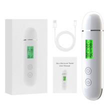 Probador de Humedad de la Piel Probador Inteligente de Agua y Aceite Pantalla LCD Medidor de Humedad de la Piel Facial Detector de Agente Fluorescente
