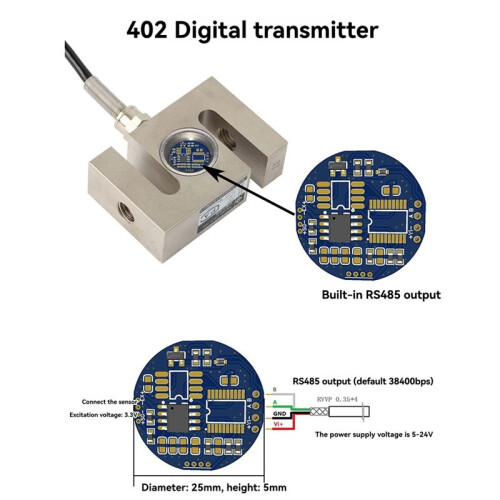 Micro-Digital Weight Signal Transmitter Digital RS485 Electronic Circuit Board for Electronic Computing Scales 2