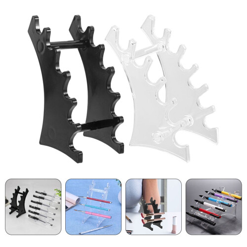 Organizer voor make-upborstelhouders, transparant, 2 stuks