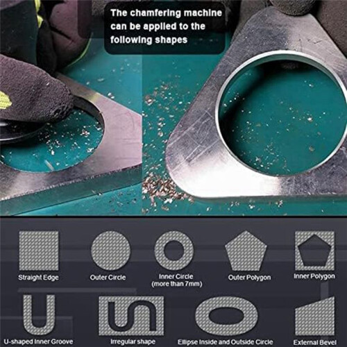 Manual Pneumatic Chamfering Machine,  Portable Linear Chamfering Power Tools, 45 Degree Metal Trimming Kit