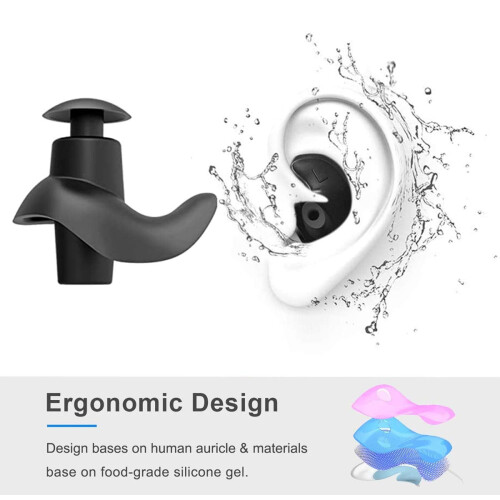Feiona swimming earplugs silicone reusable 1 pair 2