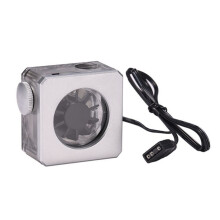 Water Cooling Flow Meter RGB Water Flow Meter G1/4inch Flow Meter System for PC Gaming Water Cooling Building Silver