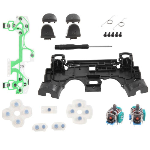 1Set for PS4 JDS-040 Controller Trigger Buttons 3D Sensor Analog Thumb Stick Caps & Screws Tools