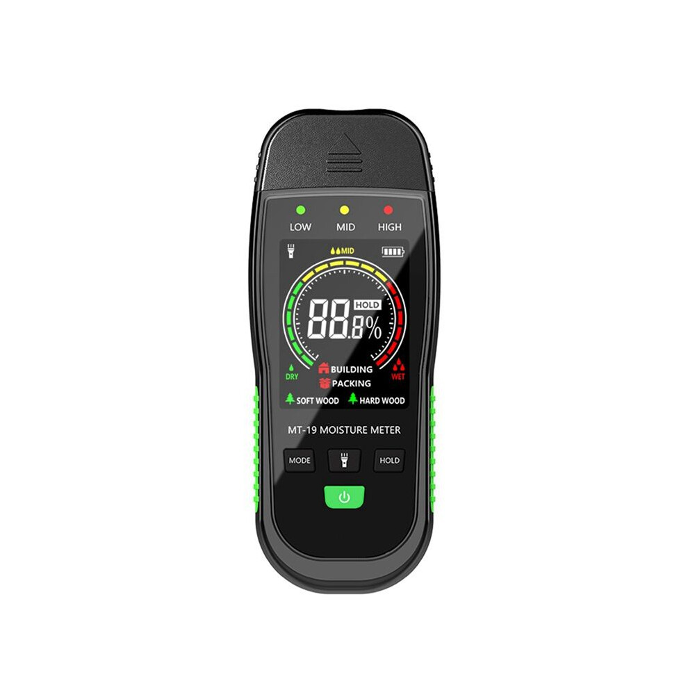 Mt19 Color Screen Wood Moisture Meter Wall Moisture Content Tester Paperboard Humidity Detector Cement Brick Moisture 6031581682846