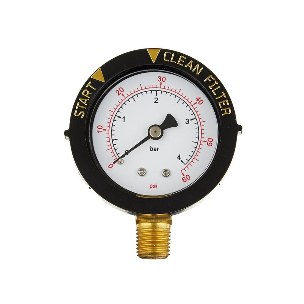 190058 Pressure Gauge 0-60 Psi,Start And Clean Filter Water Pressure Gauge With 1/4 Inch Npt Bottom Mount Swimming Pool 6031146286595