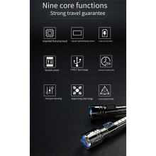 Mountain Adventure Emergency Flashlight Multi-Functional Hand Held Torch Rechargeable Ultra-Long Battery Life Flashlight