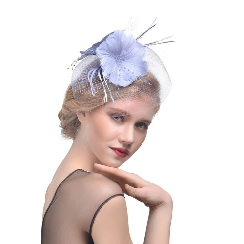 Καπέλα Fascinators για γυναίκες Γυναικείο καπέλο Fascinators με λουλούδια και φτερά για