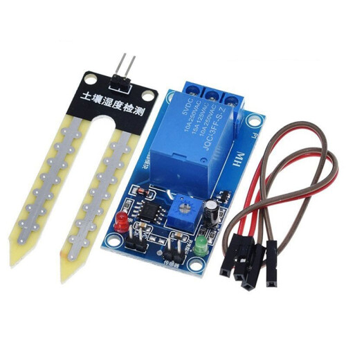 5V Soil Moisture Sensor Relay Control Module Automatic Watering of the Humidity Starting