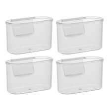 Set di 4 contenitori organizer per sportello del frigorifero/congelatore (6 x 3,8 x 3,4 cm)