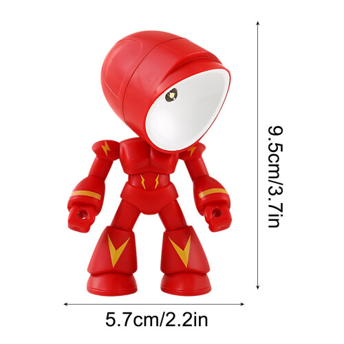 LED Mini Night Light Robot Red 10 Inch Magnetic Cordless 2