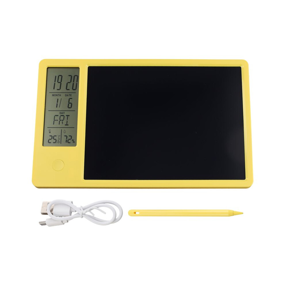 Multifunctional Electronic Desk Calendar LCD Handwriting Board with Alarm Clock Humidity Temperature LCD Message Board,B