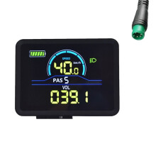 P5C Misuratore Display LCD per Bici Elettrica 24V-60V Ebike Display Intelligente IP67 UART Misuratore Display LCD Colorato 5PIN