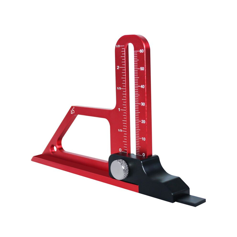 Router Table Height Gauge 0-60Mm Adjustable Table Saw Depth Gauge,Height Lock Aluminum Measuring Gauge 6033189751061