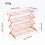 15.75" 4-Tier Foldable Cooling Rack - Adjustable Stackable Gold Metal Baking Rack for Kitchen Counter Storage 2