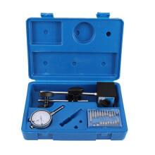 Dial Indicator with Magnetic Base Holder Fine Adjustable Long Arm 0-1 Inch Professional Gauge 0.001 Inch
