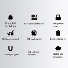 Rechargeable Flashlights Portable LED Super Bright Flashlight Keychain Rechargeable Zoomable Flashlight