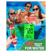 4-In-1 PH Meter, PH Meter, Digital PH Tester 0.01 High Accuracy with 0-14 PH Measurement Range,for Household Drinking