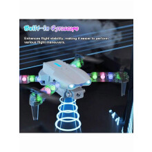 E99LED opvouwbare drone met dubbele camera, 2 accu's, automatische terugkeer, app-besturing en hoogtebehoud – compatibel met iOS/Android
