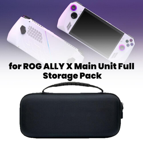 Til ROG Ally X Hårdt etui EVA opbevaringstaske med opladerrum Durable1860D Sort 2