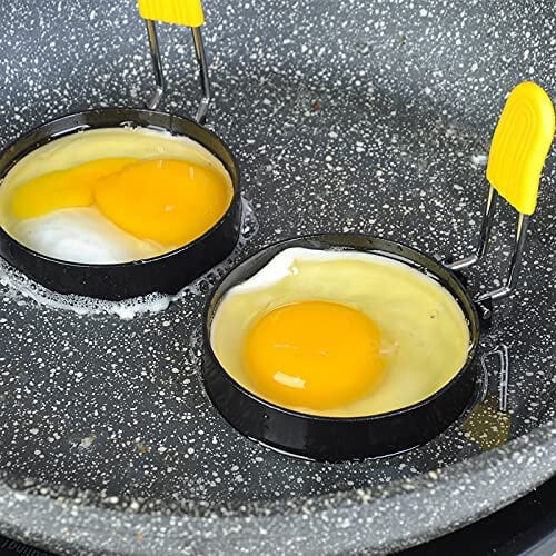 2-pack 7,5 cm äggringar i rostfritt stål 1