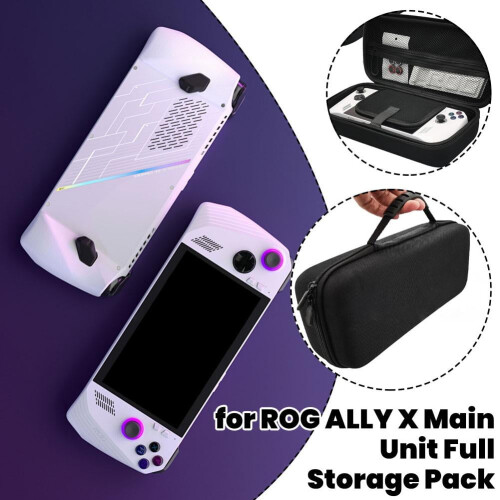 Til ROG Ally X Hårdt etui EVA opbevaringstaske med opladerrum Durable1860D Sort 1