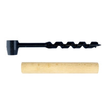 Hand-Auger Drill,Bushcraft Wrench, Eye Auger,Survival Settlers Wrench Tool for Camping,Hiking,Woodworking