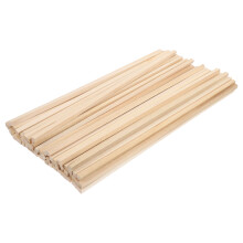 Vierkante houten deuvelstaven, 60 stuks, 11,99 x 0,24 x 0,24 inch, onafgewerkt.