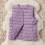 Lila pufferjacka dam, ärmlös, plus size 4