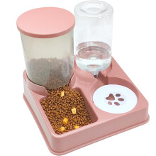 Set distributore automatico di cibo e acqua per gatti, 2 in 1: distributore automatico inclinato di cibo e acqua per animali domestici, distributore