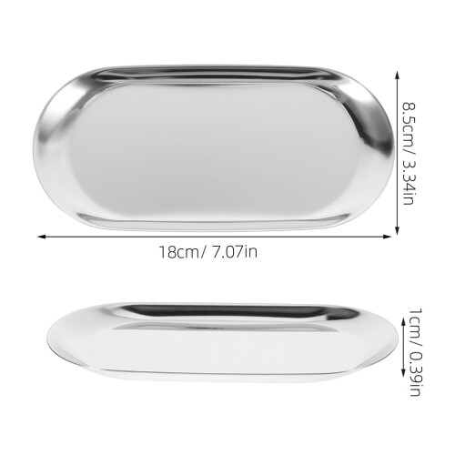 Plateau à embouts en acier inoxydable 18 x 8,5 cm 1