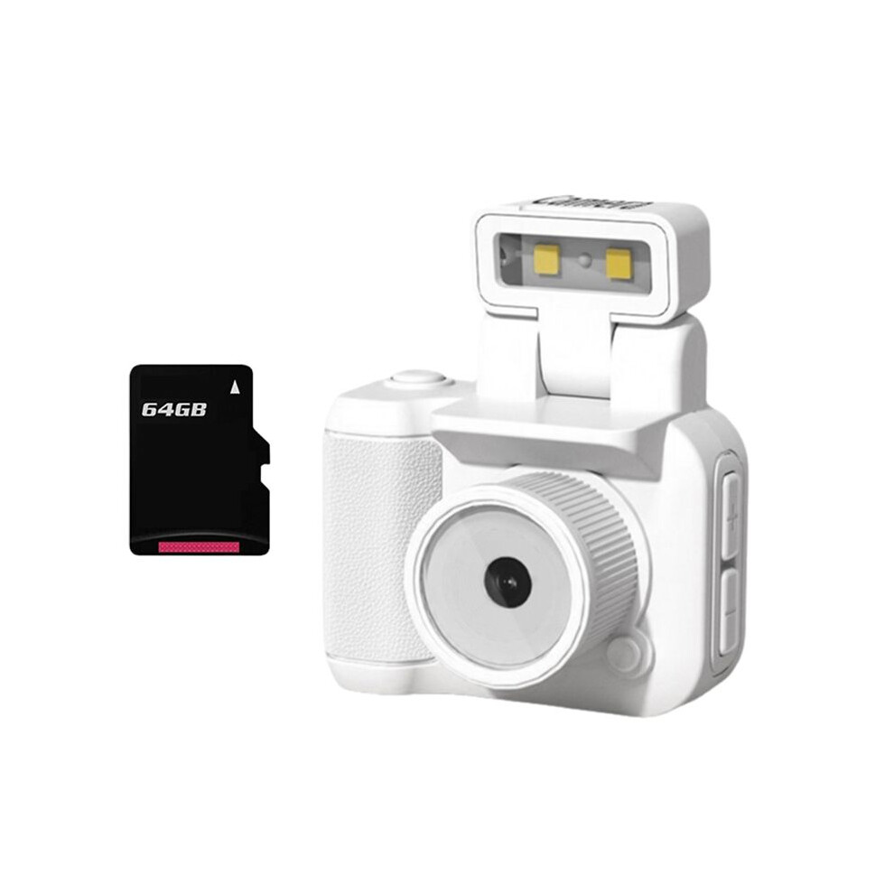 Slr Style Camera Cmos 64Gb With Flash & Charging Dock Portable Video Recorder Dv 1080P With Lcd Screen Light/White 4714085130304