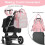 Diaper Bag Backpack Pink Large Capacity Multifunctional 5